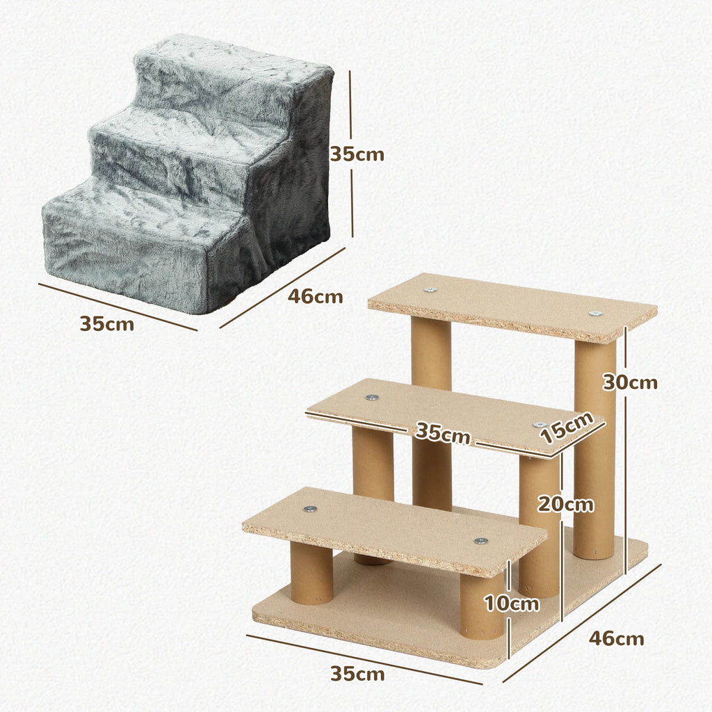 Medidas de la escalera de 3 peldaños: 46 × 35 × 35 cm