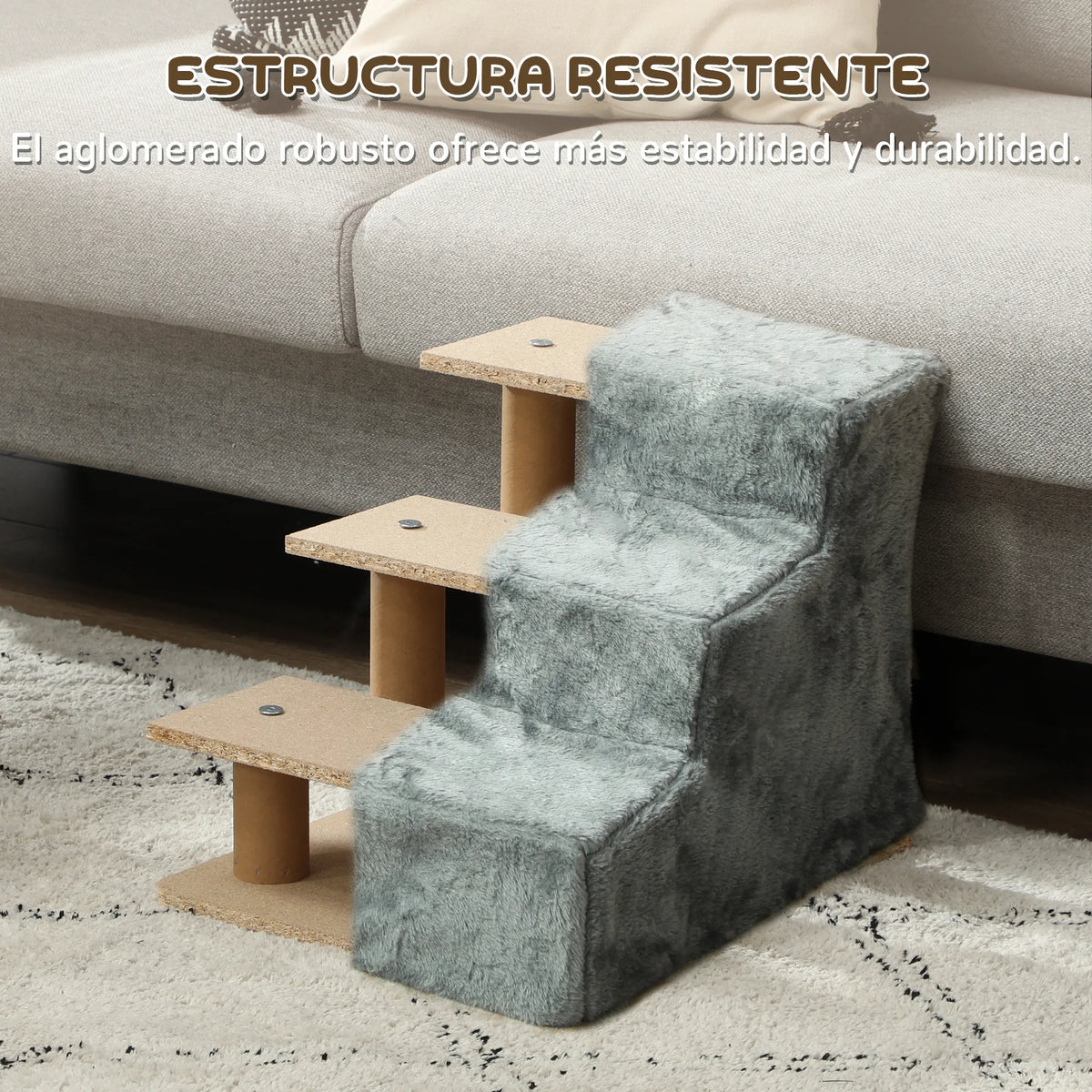 Estructura interior de aglomerado bajo la funda